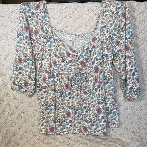 Mason and Belle beautiful floral woman off shoulder blouse size M